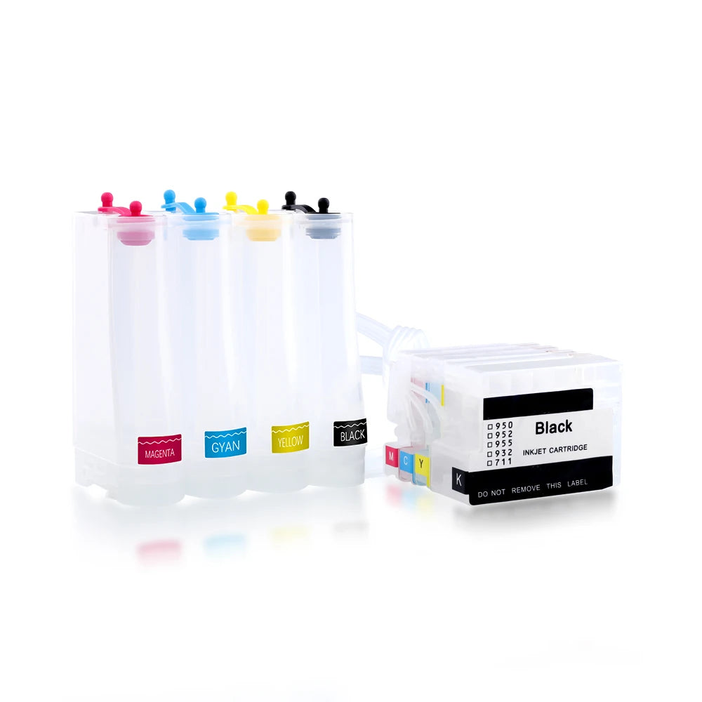 OCBESTJET Ciss for HP 932 933 Ciss Kit Use for HP Officejet 6600 6100 6700 7110 7612 7610 7510 7512 Printer
