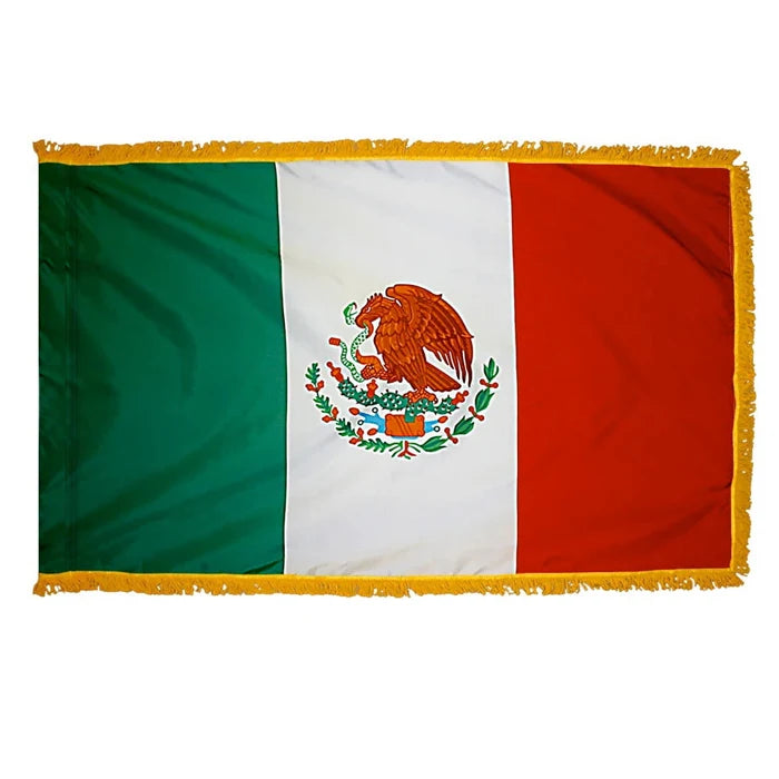 Wholesales High Quality Single or Double Sided 3x5ft Any Size Design Logo All Country Custom Flag with Gold Fringe Tassel
