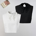 Wholesale Handmade Beaded Lace Detachable Collar Fashion Shirt Decoration Chiffon Stylish Elegant Fake Collar