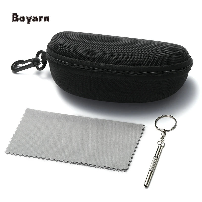 Boyarn Factory Multicolor Optional Hot Sales and Cheap Zipper Sunglasses Case  Custom Logo EVA Sunglasses Case Shades