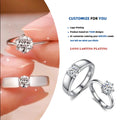 D5211 Hot S925 Pure Silver Open Adjustable Rings Classic Style Wedding Couple Love Jewelry for Party Engagement for Men Women