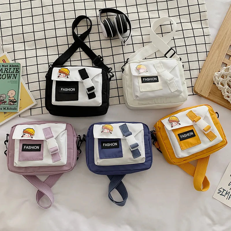 Cute Canvas Small Female 2023 New Japanese Harajuku Diagonal Wild Student Girl Shoulder Bags for Women