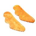Huiying Best Present Jagged Mookaite Jasper Wing Shape Gemstone Scraping Board for Face Gua Sha SPA
