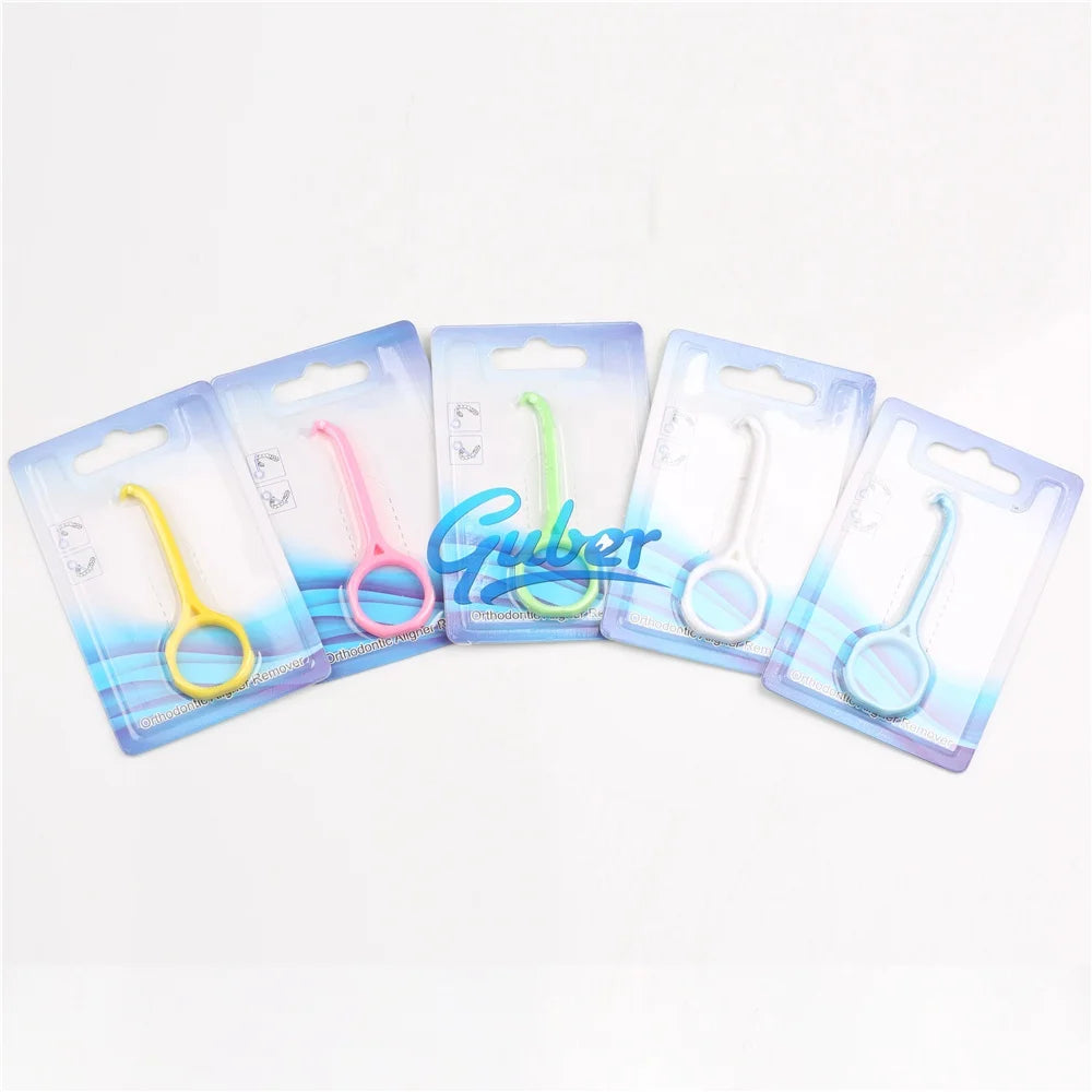 Guber OEM Orthodontic Aligner Chewie Removal Hook Dental Tool with Plastic Braces Extractor and Hooks