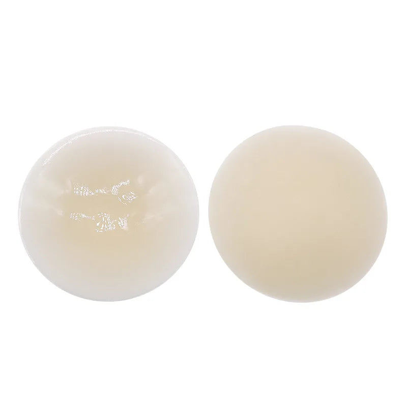 Ultra-Thin Round Silicone Nipple Covers Reusable Body Stickers for Clothing & Underwear with Strong Glue