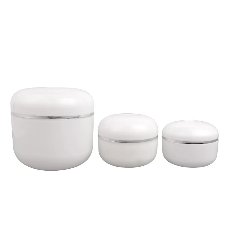 100g 180g 500g White Ready to Ship Empty Plastic Cream Jar PP Container Cream Body Cosmetics Jar for Skin Care