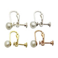 925 Sterling Silver Freshwater Pearl Ear Clip on Earrings Non Pierced Ear Clip Earrings for Women Fashion