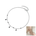 Women Anklet 925 Sterling Silver Boho Ankle Bracelet Adjustable Beach Foot Chain with Charm  Ankle Bracelets for Best Friend