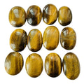 Wholesale Natural Crystal Tiger Eye Palm Stone Polished Oval for Decoration