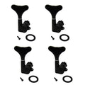 Black 2+2 Sealed Bass Guitar Tuners Tuning Pegs Keys Machine Heads for 4 String Bass Guitar