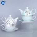 Cheap Traditional Custom Color Ceramic Bone China Cow Design Large Capacity Tea Pot Set for Kitchen
