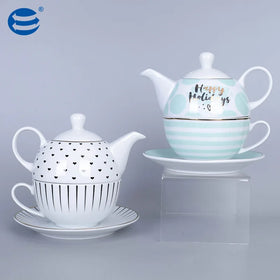 Cheap Traditional Custom Color Ceramic Bone China Cow Design Large Capacity Tea Pot Set for Kitchen