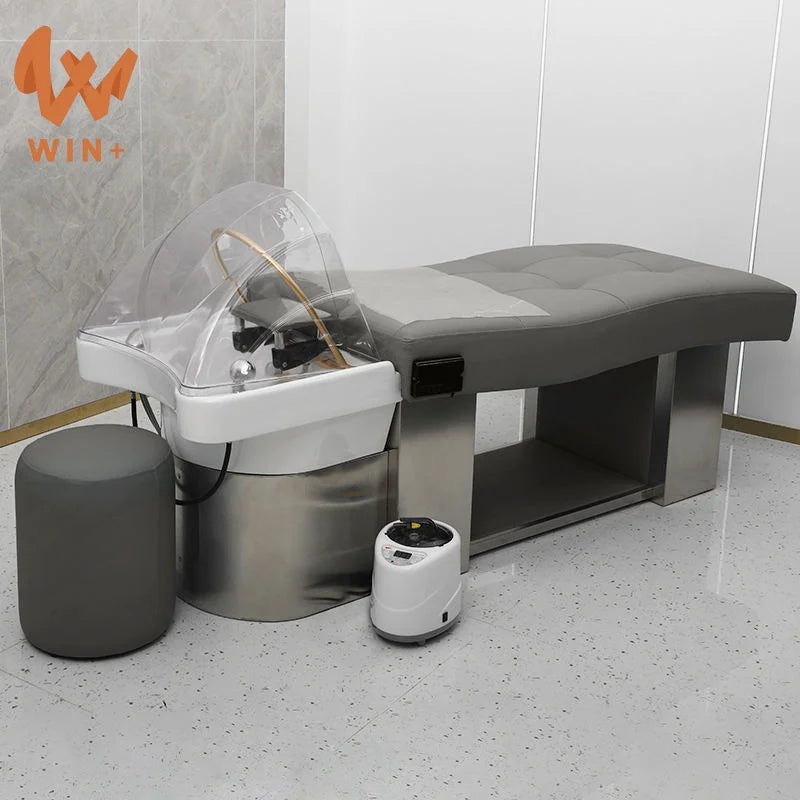 Professional Luxury Head Spa Therapy Salon Multifunction Massage Tables Massage Bed with Head Wash