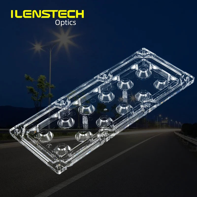 PC Led 12 in 1 2x6 Multi Lenses Array Led Optical Narrow Beam Concave Lens 10 Degrees by Ilenstech