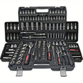 172pcs Auto Repair Mechanic Tool Kit Home Mechanic Tool Kit Car Bike Repair 1/2" 1/4\" 3/8\" Drive Depth Standard Socket Tool