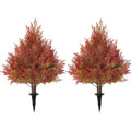 Artificial Topiary Trees with Ground Spike Faux Shrubs Plant Artificial Bushes for Indoor Outdoor Front Porch Garden Decoration