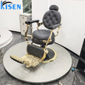 Wholesale Factory Price Barbershop Hairdressing Styling Chair Heavy Duty Reclining Rotation Round Base Barber Chair for Men
