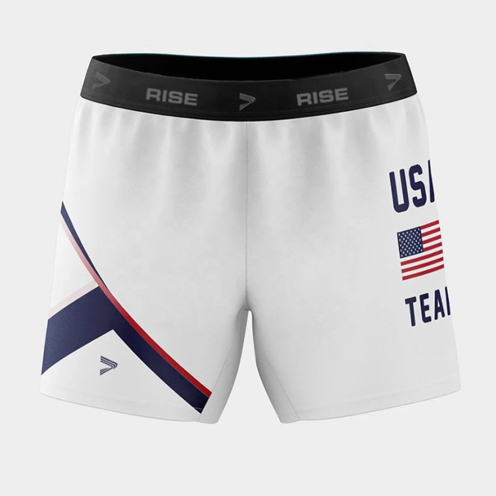Custom Sublimated logo Four Way Stretchy Technical Wrestling Wear Shorts