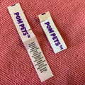 Loop Fold Removable Printing Tear Away Fabric Labelpeel off Washing Care Tear Away Clothing Label for Toys