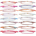 Trendy Cheap Price Women Multi Colors Braided Adjustable Cotton Cord Thread String Bracelets for Ladies