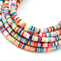 Rainbow Acrylic Polymer Ceramic Clay Beads Colorful Flat Spacer Beads for Bracelet Jewelry Loose Beads Silicone Beads MegaBDM