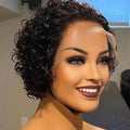 Glueless Lace Front Curly bob Short Pixie Cut Lace Wig Cheap Glueless Pixie Curls Wig for Black Women Aliexpress Online Store