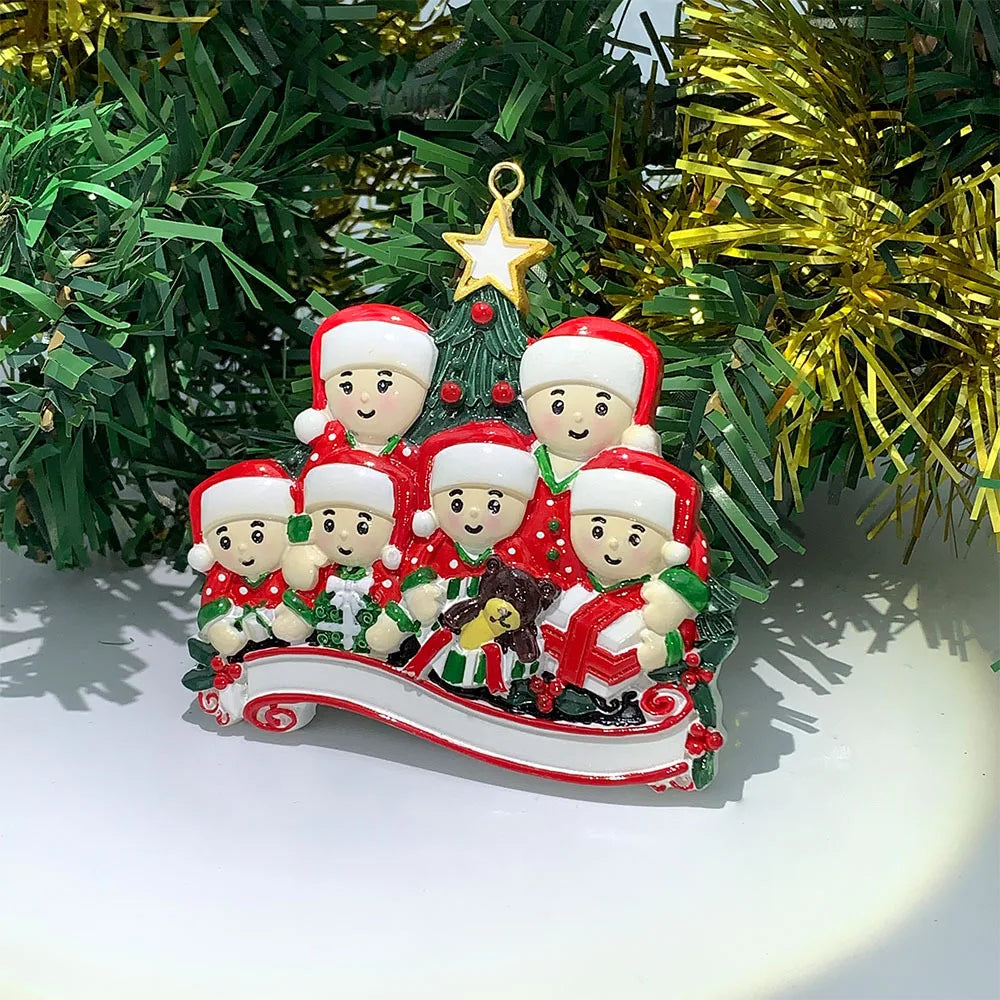 Wholesale Zhengmiao Resin Creative Animals Bear Santa Claus Family Christmas Tree Hanging Pendant Ornament Classic 3 Colors