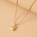 Beimai OEM Necklace Elegant Light Luxury Style Irregular Heart Pendant Stainless Steel Necklace