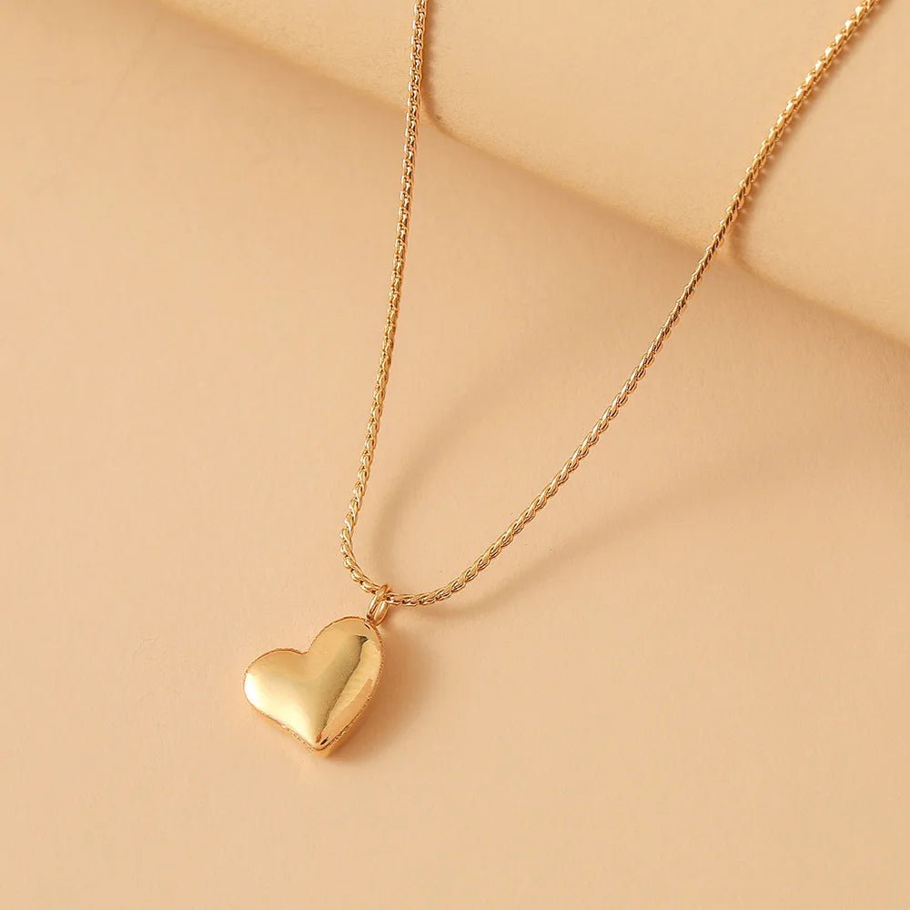Beimai OEM Necklace Elegant Light Luxury Style Irregular Heart Pendant Stainless Steel Necklace
