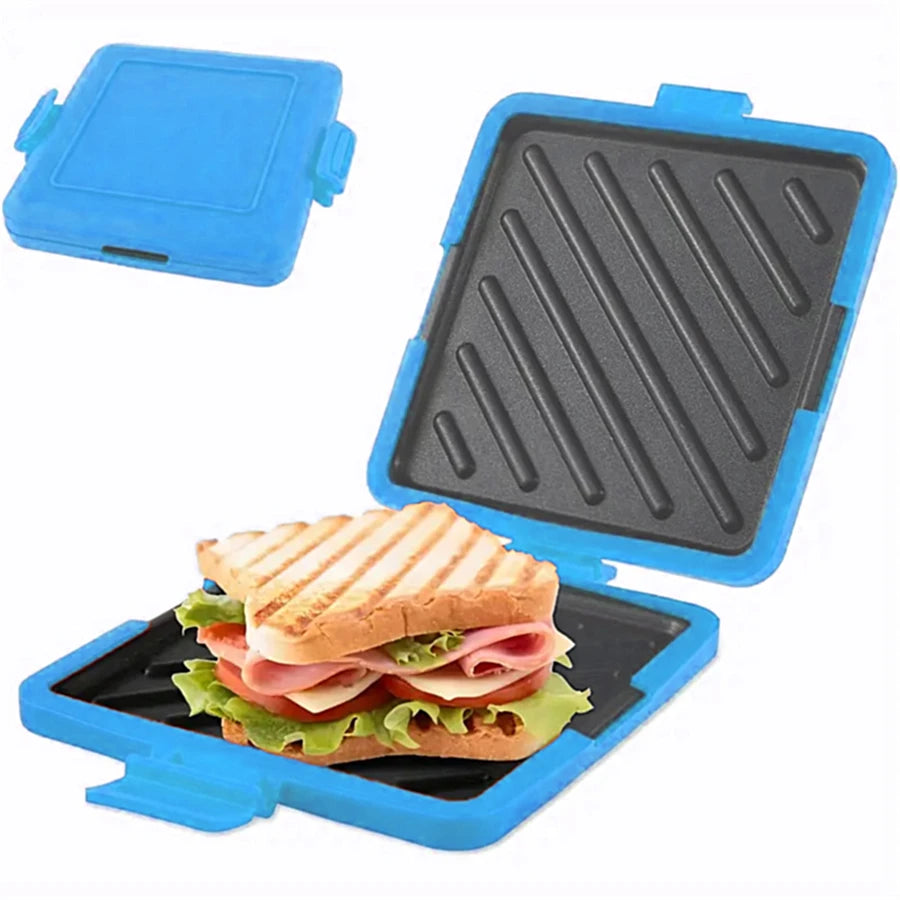 Silicone Sandwich Baking Tray Pan Sheet Press Nonstick Dish Toaster Mold Rack Oven Commercial Making With Lid for Set Grilling