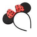 2023Happy Birthday Party Headwear Cartoon Mouse Earsbow Tiara Mickey Hair Band