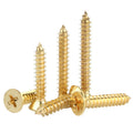 Factory Customization Brass Cross Recessed Countersunk Head Wood Screw M1.4M2M3M4 Flat Head Self Tapping Copper Screw