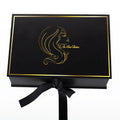 Custom Luxury Design High Quality Rigid Cardboard Packaging White Paper Folded Lid Gift Boxes With Satin Handle