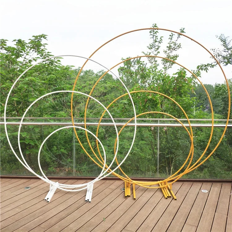 Artificial Iron Flower Wall Panel Weddings Events Circle Backdrop Decoration Stage Curtains Wedding Arch Party Supplies 2-color