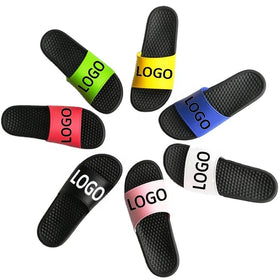 Black Sliders Soft Massage Sole Big Sizes Men Female Plain Sliders Women Blank Sublimation Screen Printing Logos Sandals