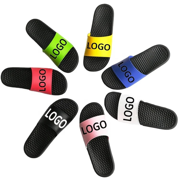 Black Sliders Soft Massage Sole Big Sizes Men Female Plain Sliders Women Blank Sublimation Screen Printing Logos Sandals