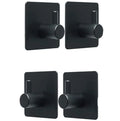 Black Single Towel Hooks Rust Proof Stainless Steel Heavy Duty Clothes Coat Robe Holders Wall Mounted Hooks