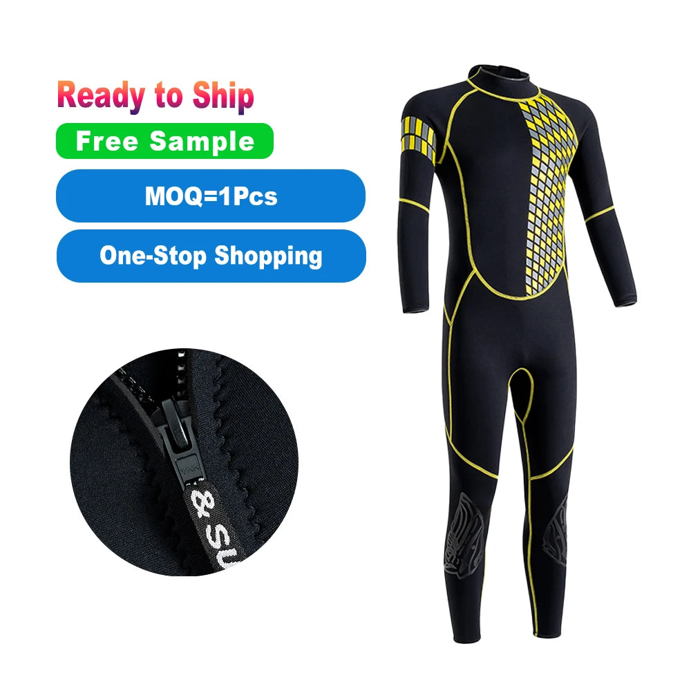 Wetsuit Men 3MM Wet Surfing Suit Snorkeling One-piece Wetsuit Customize