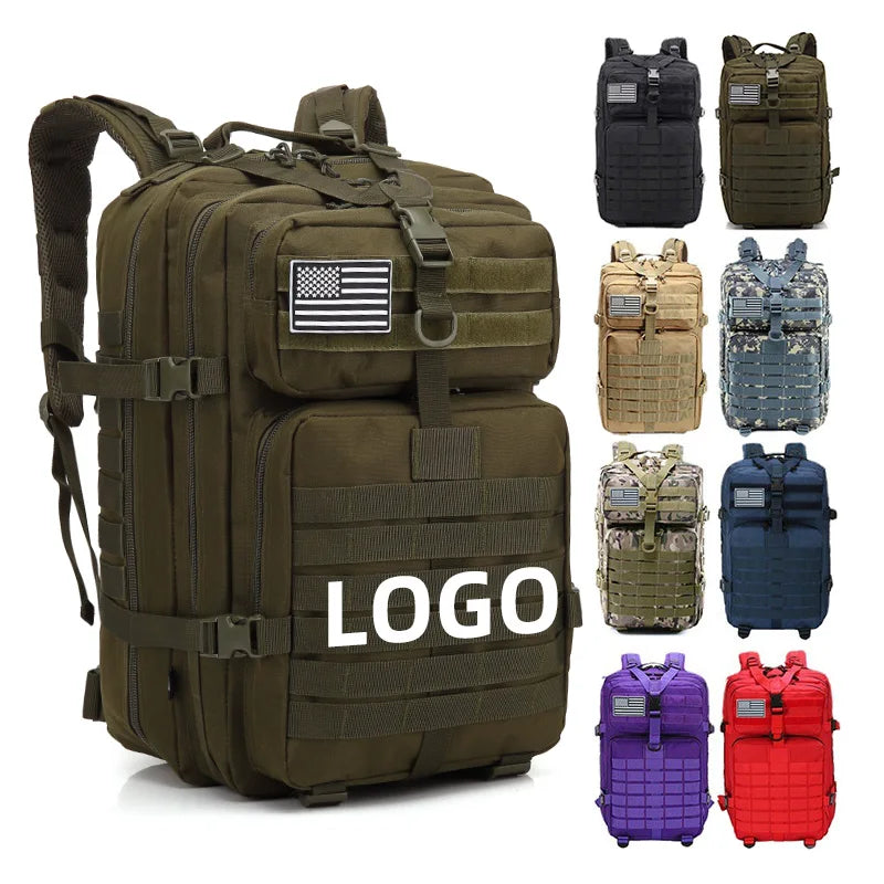Factory Wholesale  Custom Logo  Assault Rucksack Outdoor Daypack Hiking Camping  Gym Tactical Backpack