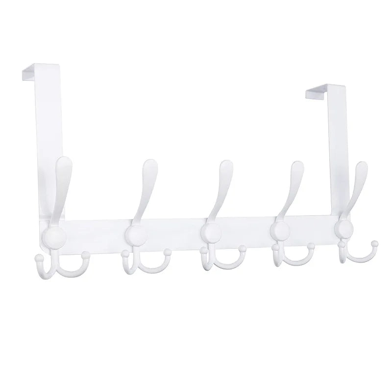 Hooks Behind the Door Artifact Hanging Clothes Hanger Storage Items Hanging Rack on the Door No Punching Bedroom Hooks Steel