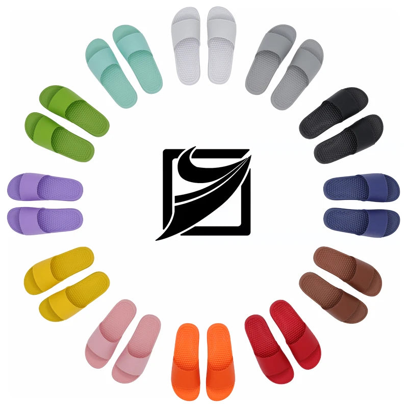 Custom Logo Flip Flops for Men Light PVC Designer Slippers with Massage Feature Fashionable Outdoor Beach Slides