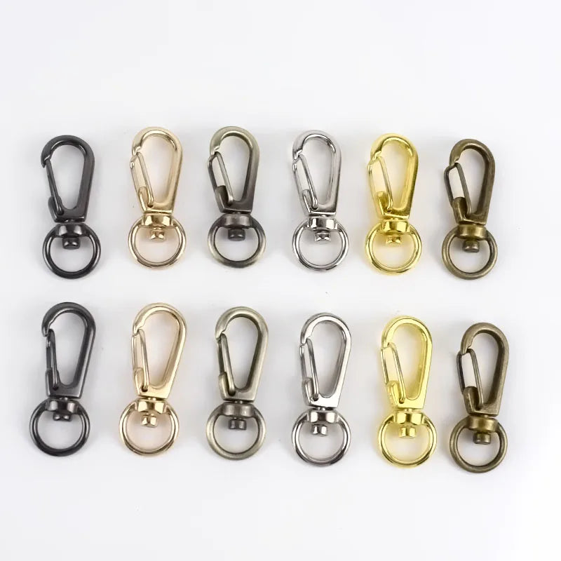 Meetee BF494 11/16/19/25mm Bag Snap Dog Buckle Hardware Handbag Webbing Strap Carabiner Clasps Swivel Keychain Hook Buckles