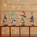 Wooden Christmas Decorations DIY Snowman Santa Claus Christmas Tree Creative Craft Christmas Ornaments