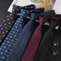 Men's Woven Strip Flower Neck Ties for Men Necktie Slim Skinny Cravate Narrow Flower Neckties Corbatas Brand New Microfiber