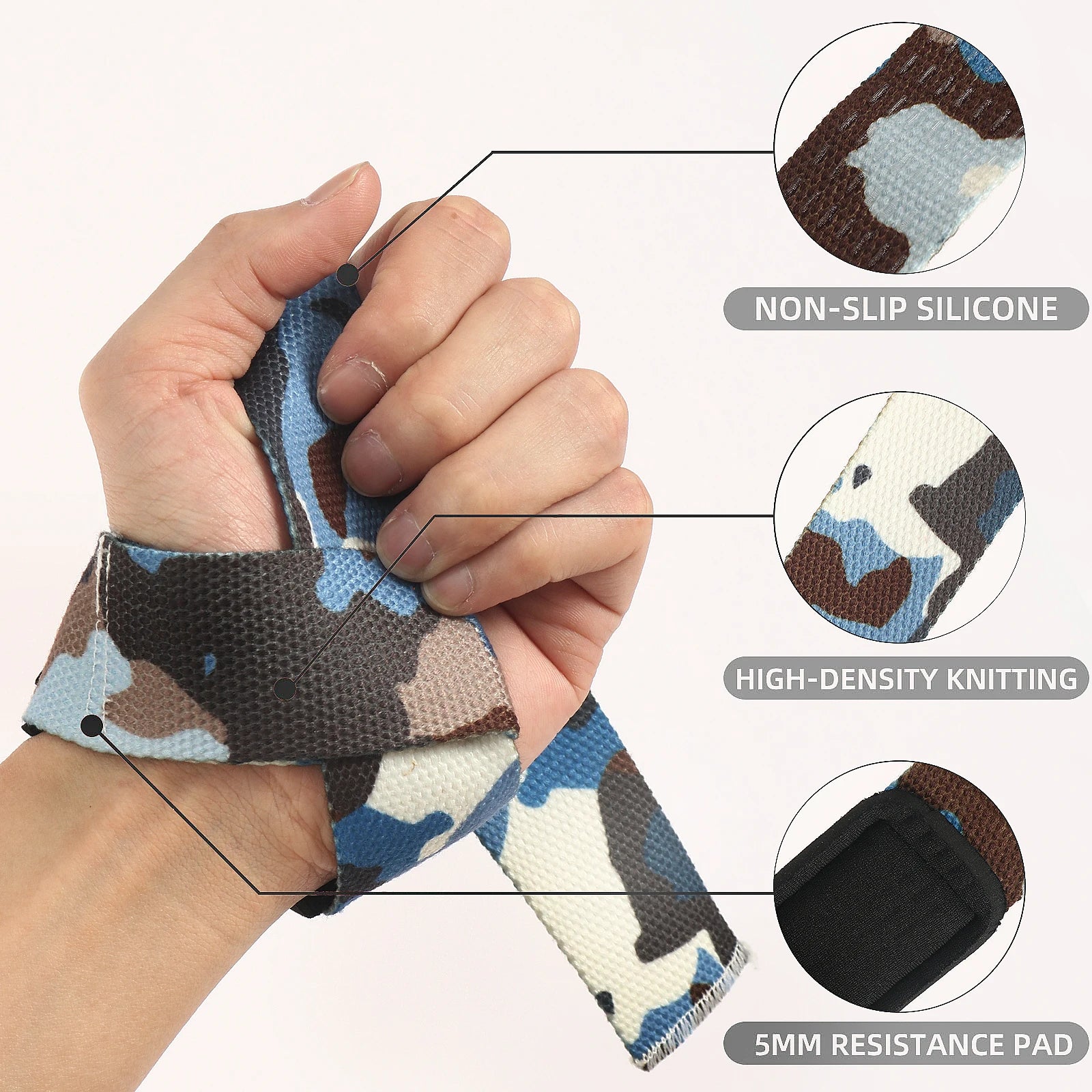 New Printing Design Wrist Straps for Gym Fitness Heavy Duty Weightlifting Straps Custom Lifting Straps