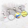 Promotional Football Sports Souvenirs Gift Plastic Key Chain Custom Logo Clear Acrylic Keychain Holographic