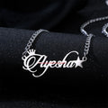 Custom Darling Letter Pendant Necklace Stainless Steel with Rhodium & Gold Plating Zircon Stone for Weddings & Parties
