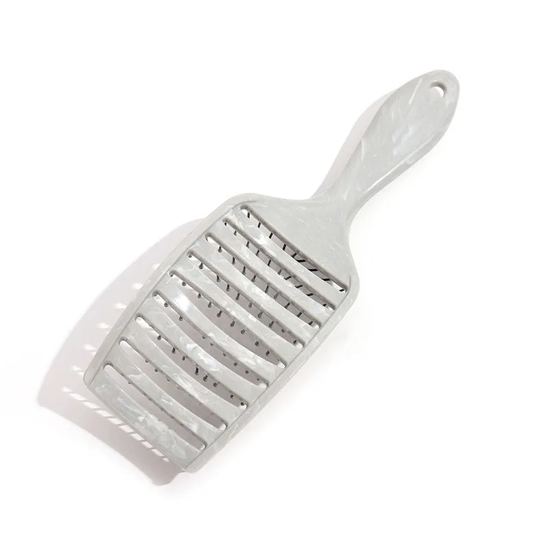 Gmagic Hair Styling Tools Color Plastic Nylon Massage Hairbrush Curved Vent Hair Brush Combs for Faster Blow Drying