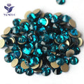 YANRUO Blue Zircon Color Crystal Applique Rhinestone Embroidery Rhinestone Non Hot Fix Rhinestone