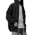 Heavy Boxy Fleece Winter Windproof Zipper-Up Oversized Hip Hop Mens Hoodies Sweatshirts